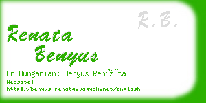 renata benyus business card